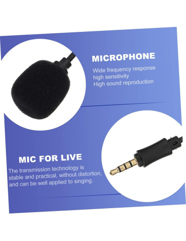 Micrófono Portátil VICASKY 4 Pcs Cancelador de Ruido 10cm