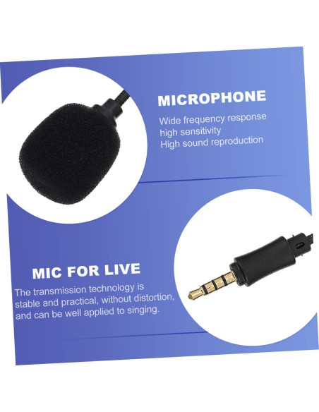 Micrófono Portátil VICASKY 4 Pcs Cancelador de Ruido 10cm
