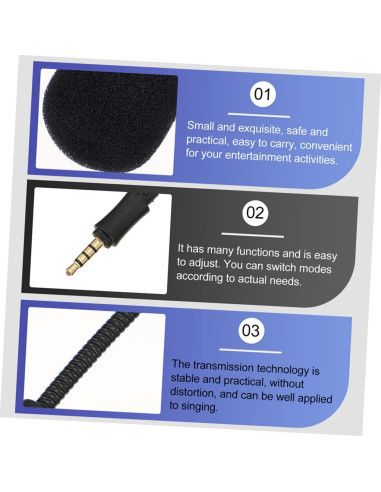 Micrófono Portátil VICASKY 4 Pcs Cancelador de Ruido 10cm