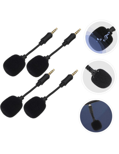 Micrófono Portátil VICASKY 4 Pcs Cancelador de Ruido 10cm