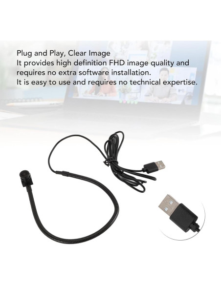 Cámara Web USB 1080P Bewinner con Micrófono Incorporado