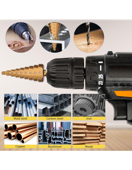 Juego de Herramientas de Perforación Rocaris 26 Pcs para Carpintería