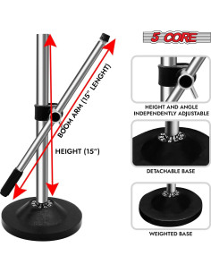 Soporte de Micrófono de Escritorio 5 Core Ajustable Metal 38.1 cm 2
