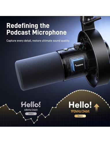 Micrófono Dinámico USB/XLR MAONO PD300XT para Podcast 192kHz