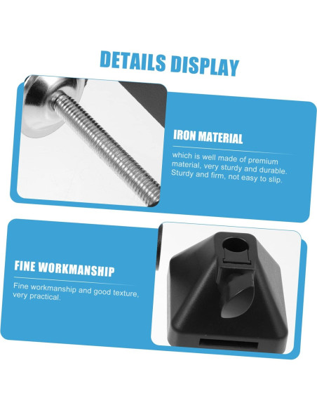 Base de Soporte de Micrófono Ajustable Negro - Abrazadera de Hierro