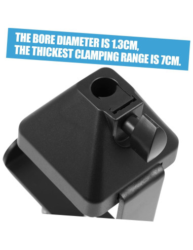 Base de Soporte de Micrófono Ajustable Negro - Abrazadera de Hierro