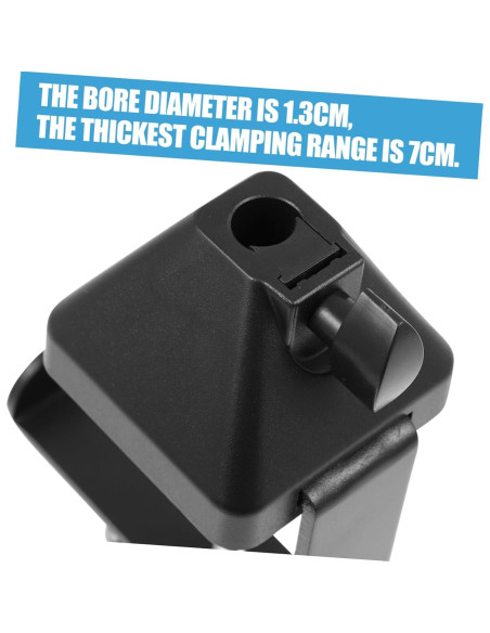 Base de Soporte de Micrófono Ajustable Negro - Abrazadera de Hierro