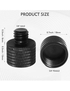 Adaptador de micrófono 3/8 a 5/8 - 2 piezas MS100 2