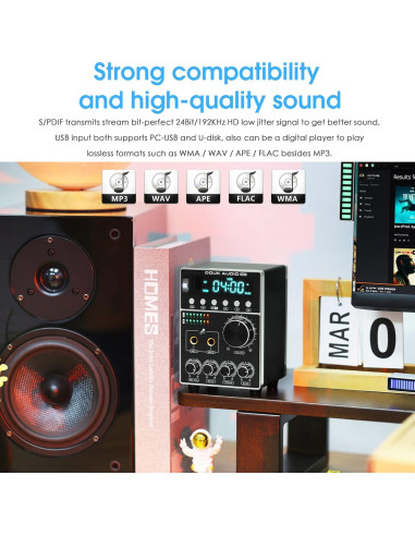 Amplificador Bluetooth Douk Audio M7 160W Karaoke Estéreo