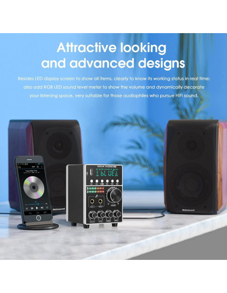 Amplificador Bluetooth Douk Audio M7 160W Karaoke Estéreo