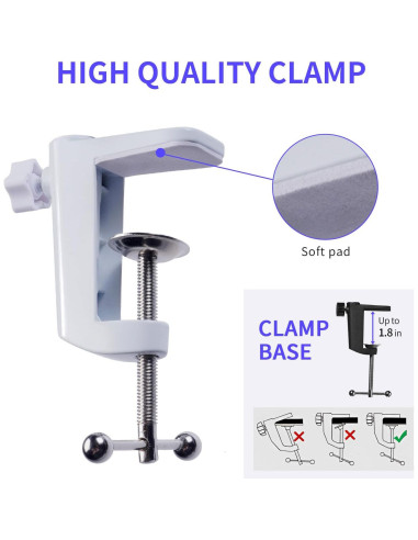 Brazo de Micrófono Ajustable FEELWORLD AMS1 Blanco 0.59 kg