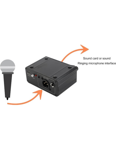 Preamplificador de Micrófono Profesional 48V XLR 27dB