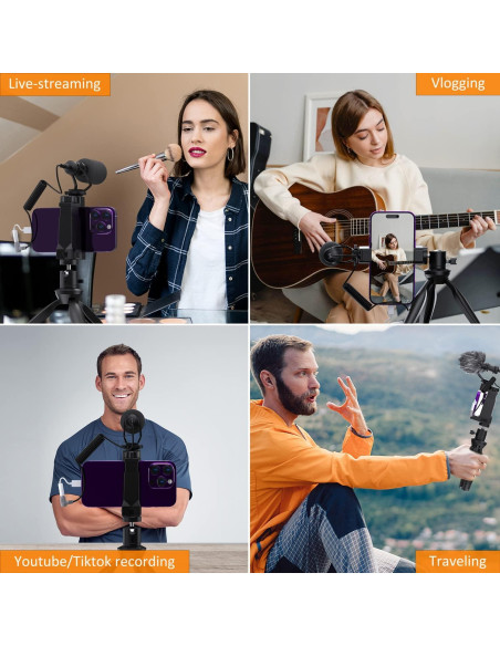 Micrófono de Smartphone Comica CVM-VM10-K2 con Trípode Micrófono de Smartphone Comica CVM-VM10-K2 con Trípode