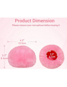 Cubierta Furry Rosa para Micrófono USB Blue Yeti y Rode NT1 2