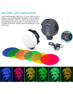 Kit de Vlog GUEDIEO con Micrófono, Trípode y Luz LED 2