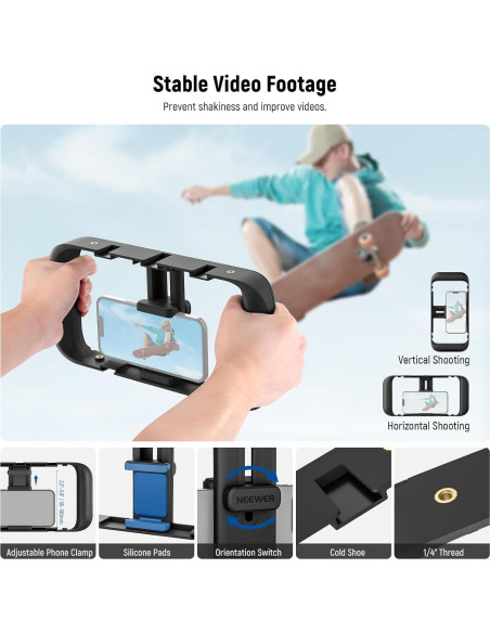 Kit de Vlogging NEEWER para Teléfono con Luz LED y Micrófono