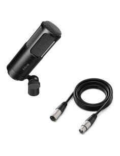 Micrófono Dinámico XLR FIFINE K669D+L9 con Cable y Soporte