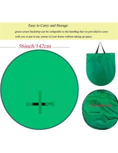 Fondo Pantalla Verde Plegable YUOCU 142 cm para Streaming 2