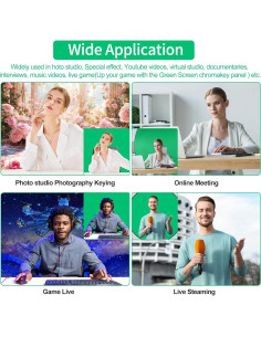 Fondo de Pantalla Verde Plegable SRIMMIT 142 cm para Streaming 2