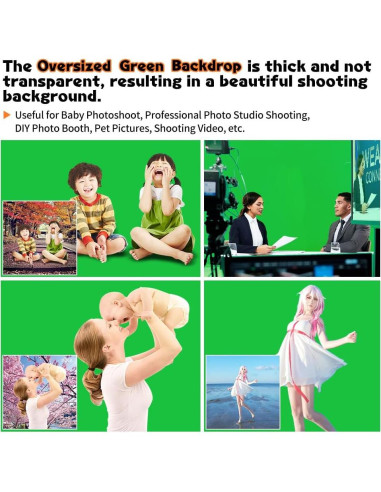 Fondo de Pantalla Verde YAYOYA 3x6m para Fotografía y Streaming