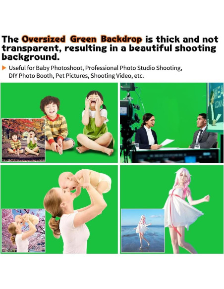 Fondo de Pantalla Verde YAYOYA 3x6m para Fotografía y Streaming