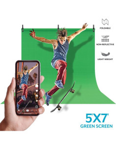 Telón Verde Bower 1.52 x 2.13 m para Streaming y Gaming 2