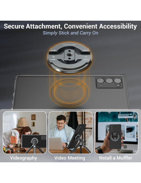 Adaptador de Montaje de Trípode Magnético LEAPLUMIN para Teléfono