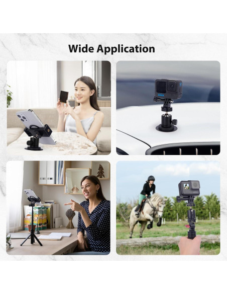 2 Soportes de Cabezal Esférico Rotatorio 360 Mechrig