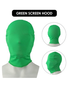 Guantes y Capucha Verde Chromakey Foaincore para Efectos Visuales 2