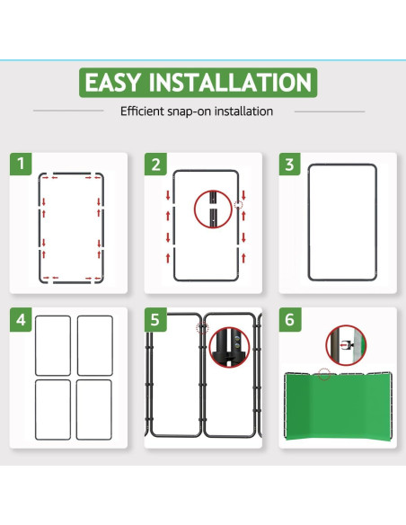 Soporte de Fondo NiceVeedi 4x2.4m con Pantalla Verde Soporte de Fondo NiceVeedi 4x2.4m con Pantalla Verde