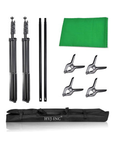 Kit de Soporte de Fondo Fotográfico HYJ-1003 con Pantalla Verde 2