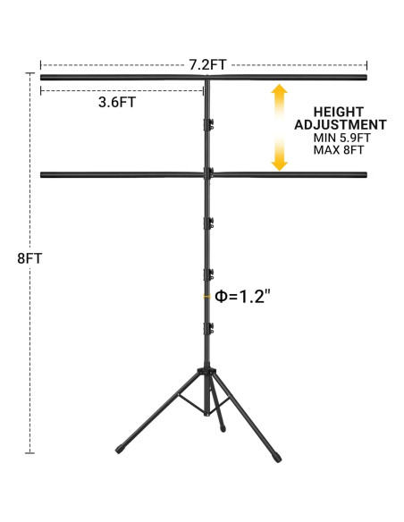 Fondo de Pantalla Verde Coliflor 2.4x2.2m con Soporte Ajustable
