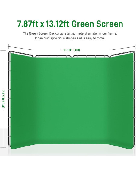 Fondo Verde Plegable 4x2.4m Zyernar para Estudio y Streaming