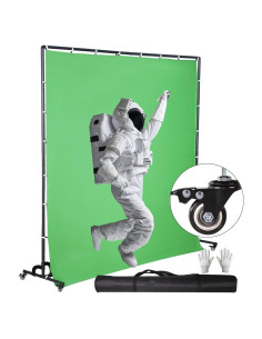Pantalla Verde Chroma Key 208x200cm con Ruedas FEIFANTEAM