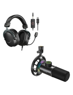 Auriculares Gaming FIFINE H9+K658 USB y Micrófono Dinámico RGB