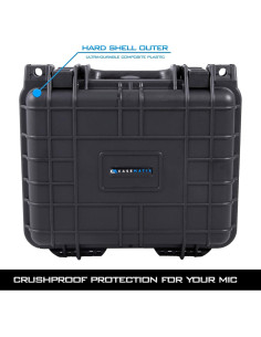 Funda de Viaje CASEMATIX para Micrófono Elgato Wave - Impermeable y Dura 2