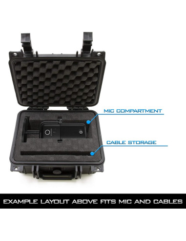 Funda de Viaje CASEMATIX para Micrófono Elgato Wave - Impermeable y Dura