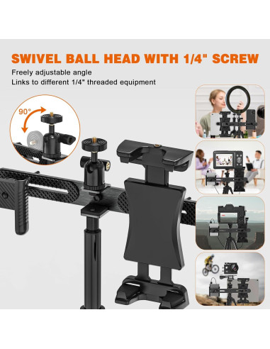 Adaptador de Montaje de Trípode JUBOR para iPad y Tablets 4.7-12.9"