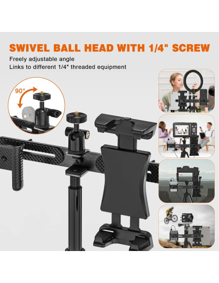 Adaptador de Montaje de Trípode JUBOR para iPad y Tablets 4.7-12.9"