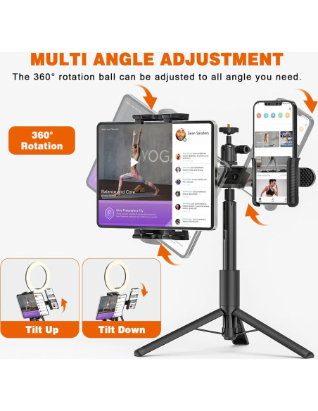 Adaptador de Montaje de Trípode JUBOR para iPad y Tablets 4.7-12.9"