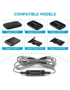 Adaptador de Audio Zosvoses Chat Link Pro 2.6m para Consolas 2