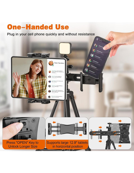 Adaptador de Montaje de Trípode JUBOR para iPad y Tablets 4.7-12.9"