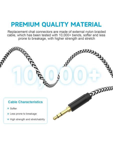 Adaptador de Audio Zosvoses Chat Link Pro 2.6m para Consolas