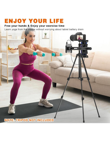 Adaptador de Montaje de Trípode JUBOR para iPad y Tablets 4.7-12.9"