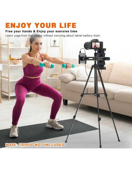 Adaptador de Montaje de Trípode JUBOR para iPad y Tablets 4.7-12.9"