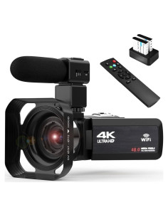 Cámara de Video 4K OIEXI con Zoom Digital 18X y Pantalla Táctil