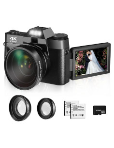 Cámara Digital 4K OIEXI 48MP Compacta con WiFi y Pantalla 3"