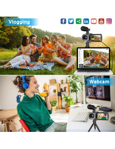 Cámara de Video 4K Rumyums SEE8162P con Micrófono y SD 32GB 2