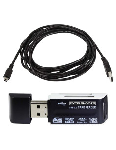 Cable USB 3.05m Excelshoots para Cámara Canon EOS Rebel T7i