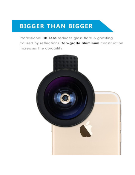 Lente de Cámara Criacr 2 en 1 Gran Angular 0.45X y Macro 15X Lente de Cámara Criacr 2 en 1 Gran Angular 0.45X y Macro 15X